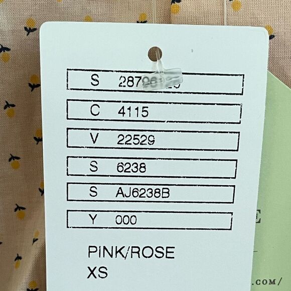 ANTHROPOLIGIE Cartonnier Dusty Rose Pink Open Front Blazer Jacket XS - Picture 7 of 8